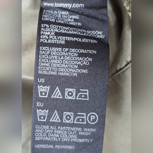 TOMMY HILFIGER Olive Green Khaki Utility Jacket, Size M, Lots of pocket room! - Picture 7 of 10